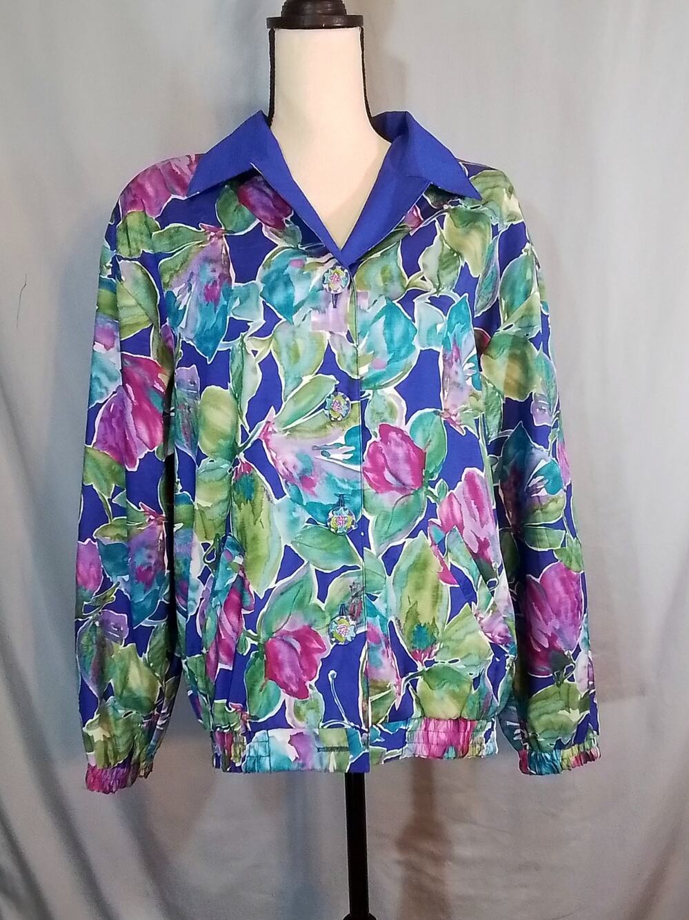 Joan Walter's Floral Reversible Windbreaker Jacket